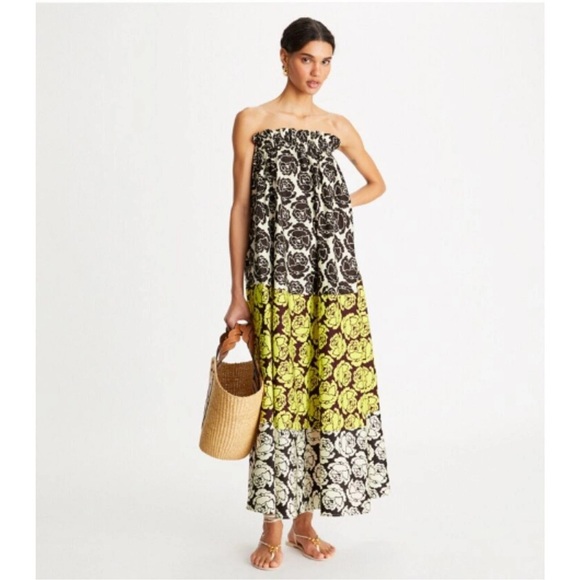 Tory Burch Dresses & Skirts - Tory Burch Strapless Long Dress Madeline’s Roses XL